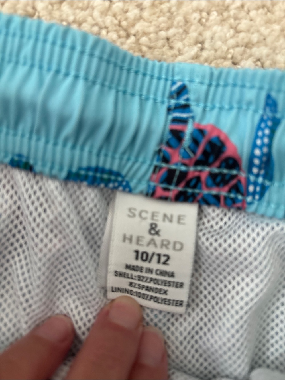 Nordstrom Boys Light Blue Sea Turtle Swim Trunks - Picture 4 of 5